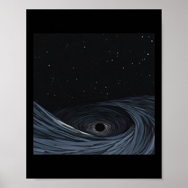 Poster Vinheta do estilo de animação Black Hole (Frente)