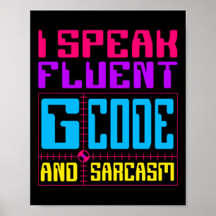 Poster Vinheta Fluente G-code Cnc Machinista
