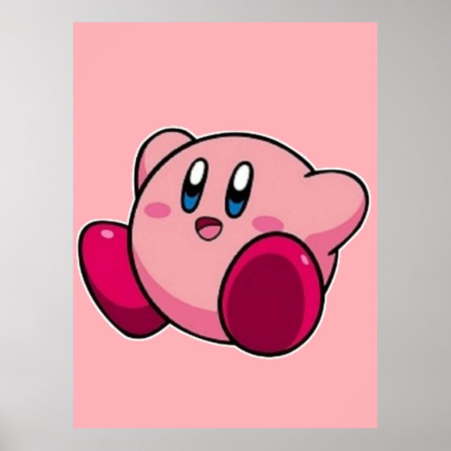 Poster Vinheta Kirby-branca (Frente)