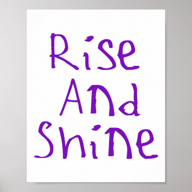Poster Vinheta Rise E Shine (Frente)