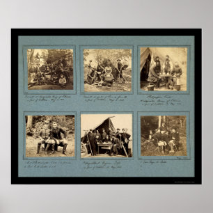 Poster Vinhetas da fotografia com Custer 1862