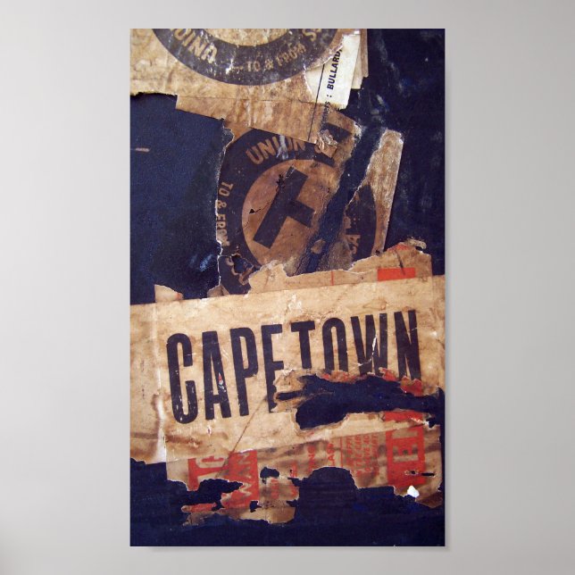 Pôster Vinhetas de bagagem antigas (Frente)