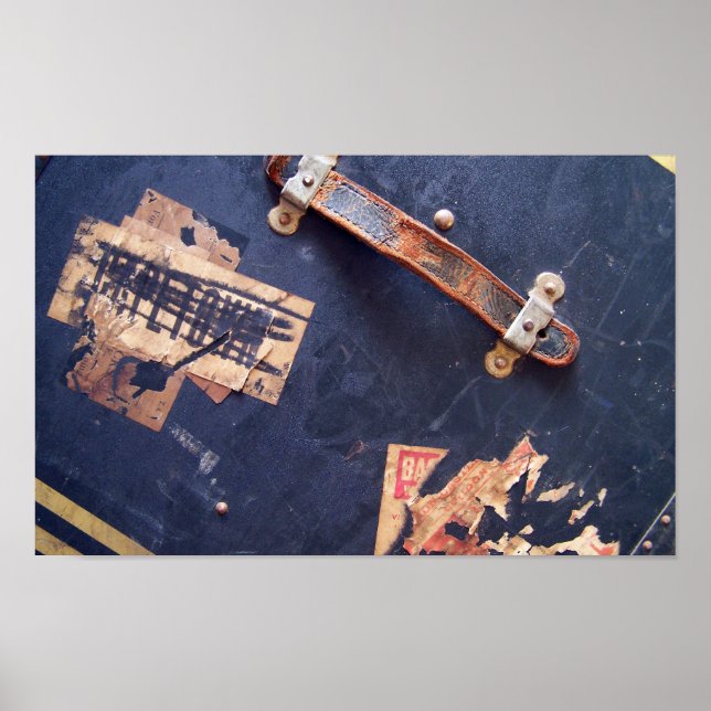 Pôster Vinhetas de bagagem antigas (Frente)