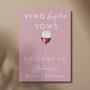 Poster Vinho Antes dos Votos Rosa Bem-vinda à Chuvada de