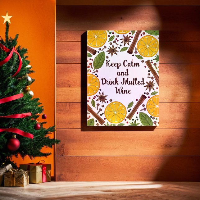 Poster Vinho branco apimentado (Christmas mulled wine spicy white poster)