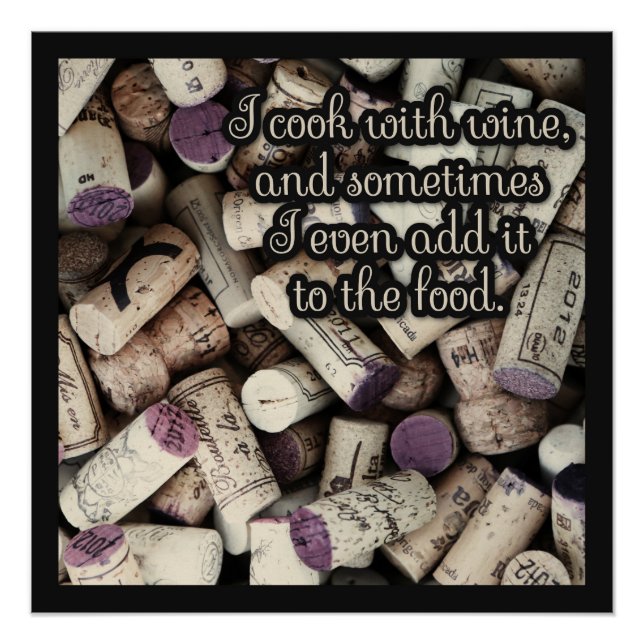 Pôster Vinho Corks Engraçado Quote poster (Frente)