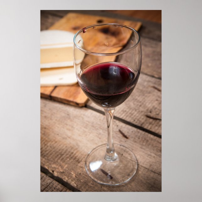 Poster Vinho e queijo (Frente)