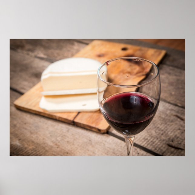 Poster Vinho e queijo (Frente)