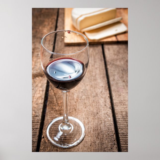Poster Vinho e queijo (Frente)