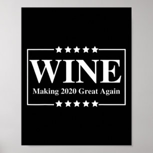 Poster Vinho Faz Grande Novamente - Trump Divertido Repub