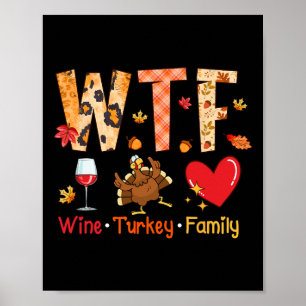 Poster Vinho Loucura Peru Família Outono Outono Dia De Aç