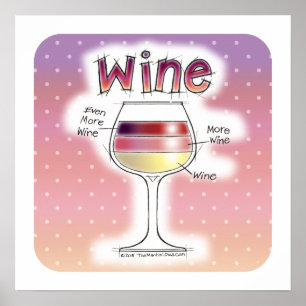 Poster VINHO, MAIS VINHO, MESMO MAIS VINHO 18"x18"