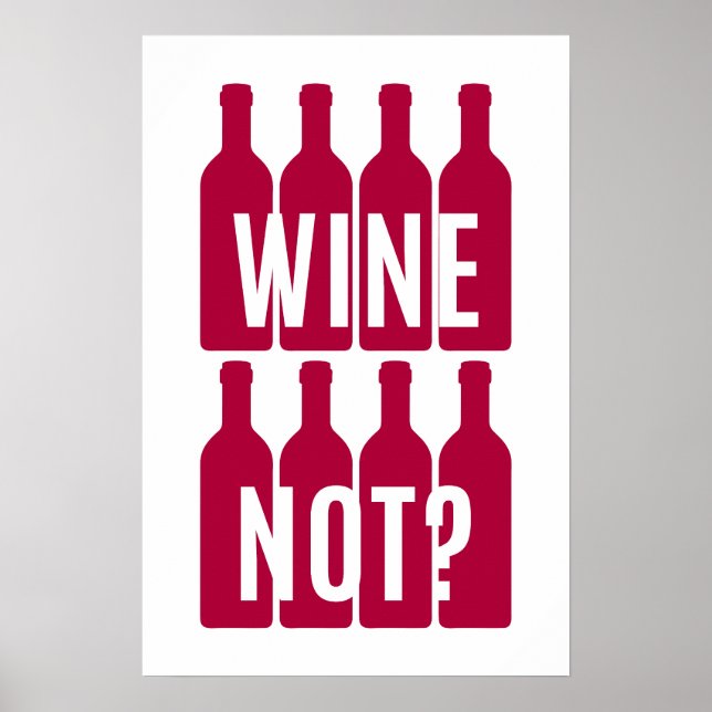 Poster Vinho não (Frente)