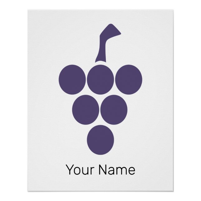 Pôster Vinho Ou Vinho Para Uvas E Uvas Sommelier (Frente)