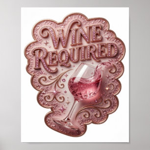 Poster Vinho Rosado LEGENDA REQUERIDO