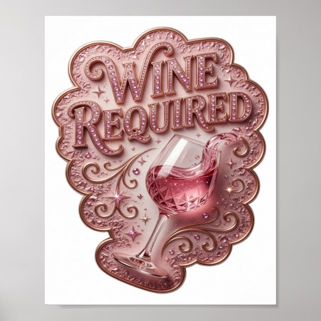 Poster Vinho Rosado LEGENDA REQUERIDO (Frente)