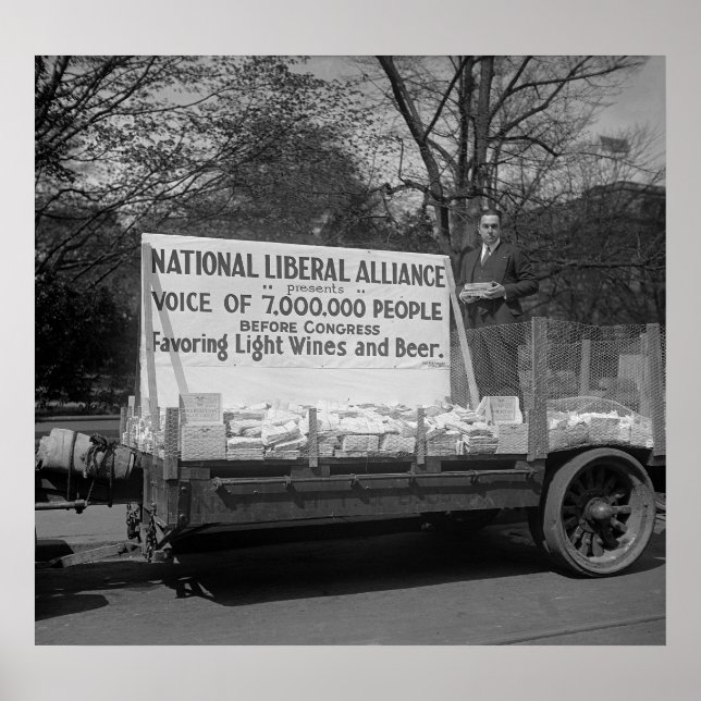 Poster Vinhos leves e cervejas: 1924 (Frente)