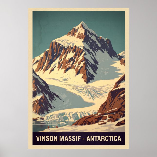 Poster Vinson Massif Antártica V05 (Frente)