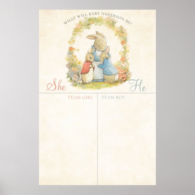 Poster Vintag Peter O Rebbit Gênero Revela Votação (Frente)