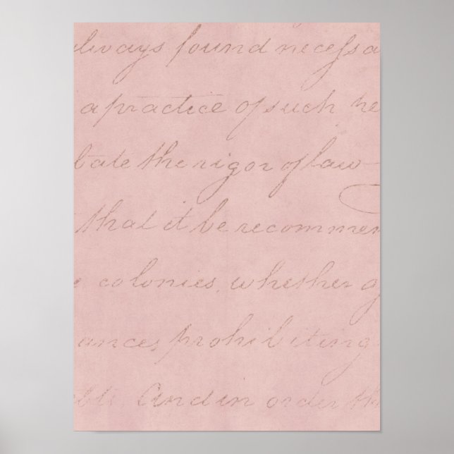 Poster Vintage 1700s - Pergaminho Colonial Rosa (Frente)