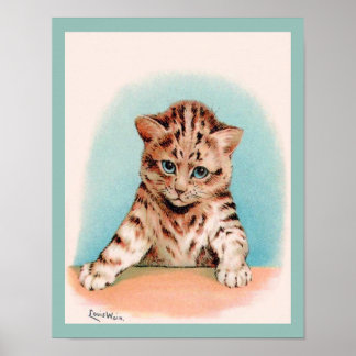 Poster Vintage 1903 Louis Wain Gatinho