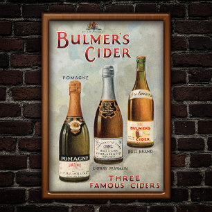 Poster Vintage 1907 Cider Advertisement Art