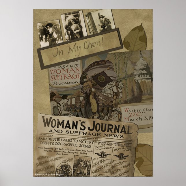 Pôster Vintage "1913 Woman's Suffrage" Srapbook Print (Frente)