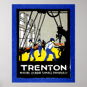 Pôster Vintage 1915 Trenton New-jersey