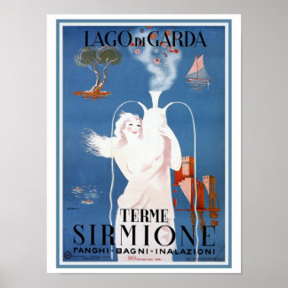 Poster Vintage 1920 Sirmione - Itália