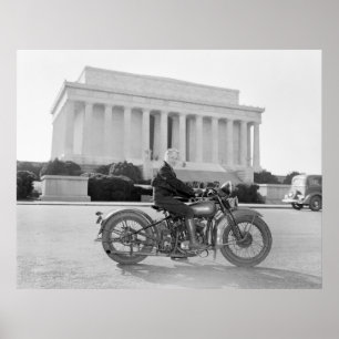Pôster Vintage 1930 Motocicleta