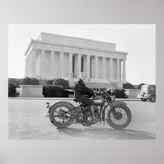Pôster Vintage 1930 Motocicleta (Frente)