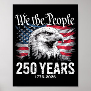 Poster Vintage 250 Anos 1776-2026 250º Aniversário Águia