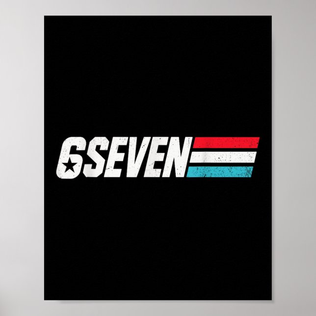 Poster Vintage 67 Meme Retro 6 Seven  (Frente)