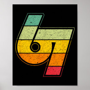 Poster Vintage 6 7 Meme Seis Sete Logotipo Namaste Engraç
