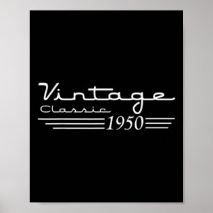 Poster Vintage 75th Birthday Decorations Vintage 1950 75