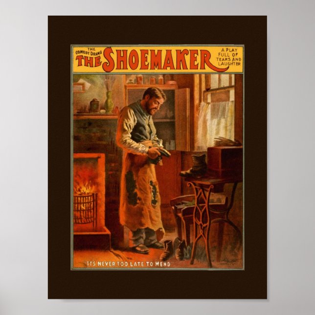 Poster vintage A Comédia Drama SHOEMAKER (Frente)