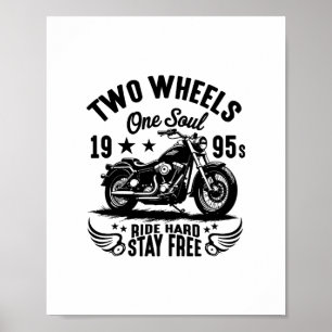 Poster Vintage a motociclo em 1995