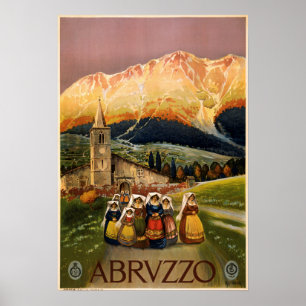 Pôster Vintage Abruzzo Itália Viagem