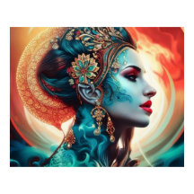 Vintage abstrato belo dourado vermelho teórico 1