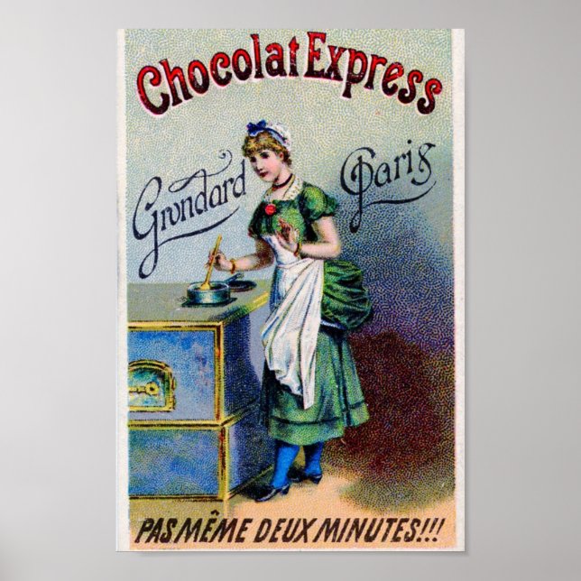 Pôster Vintage Ad - Chocolate Francês, (Frente)
