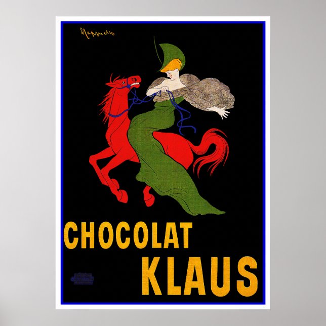 Poster Vintage Ad de Cappiello - Chocolat Klaus (Frente)