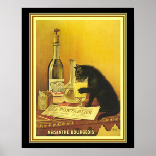 Pôster Vintage Advertisement para Absinthe Bourgeois