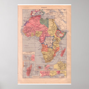 Poster Vintage África 1920 histórica