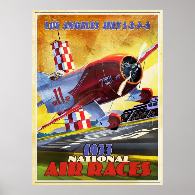 Poster Vintage airplane racer (Frente)