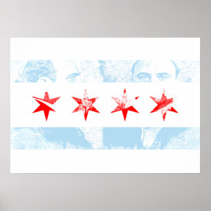 Pôster Vintage Al Capone Flag de Chicago