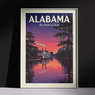 Poster Vintage Alabama