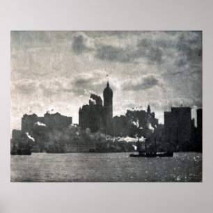 Poster Vintage Alfred Stieglitz Lower Manhattan
