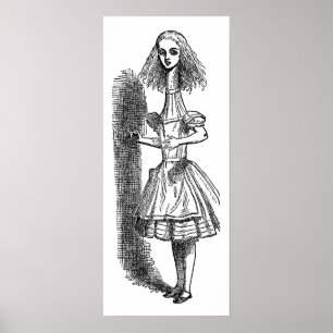 Pôster Vintage Alice Adventures em Wonderland por Tenniel