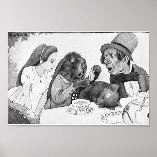 Poster Vintage Alice no País das Maravilhas (Frente)