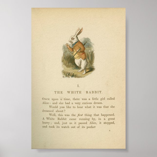 Poster Vintage Alice no País das Maravilhas (Frente)